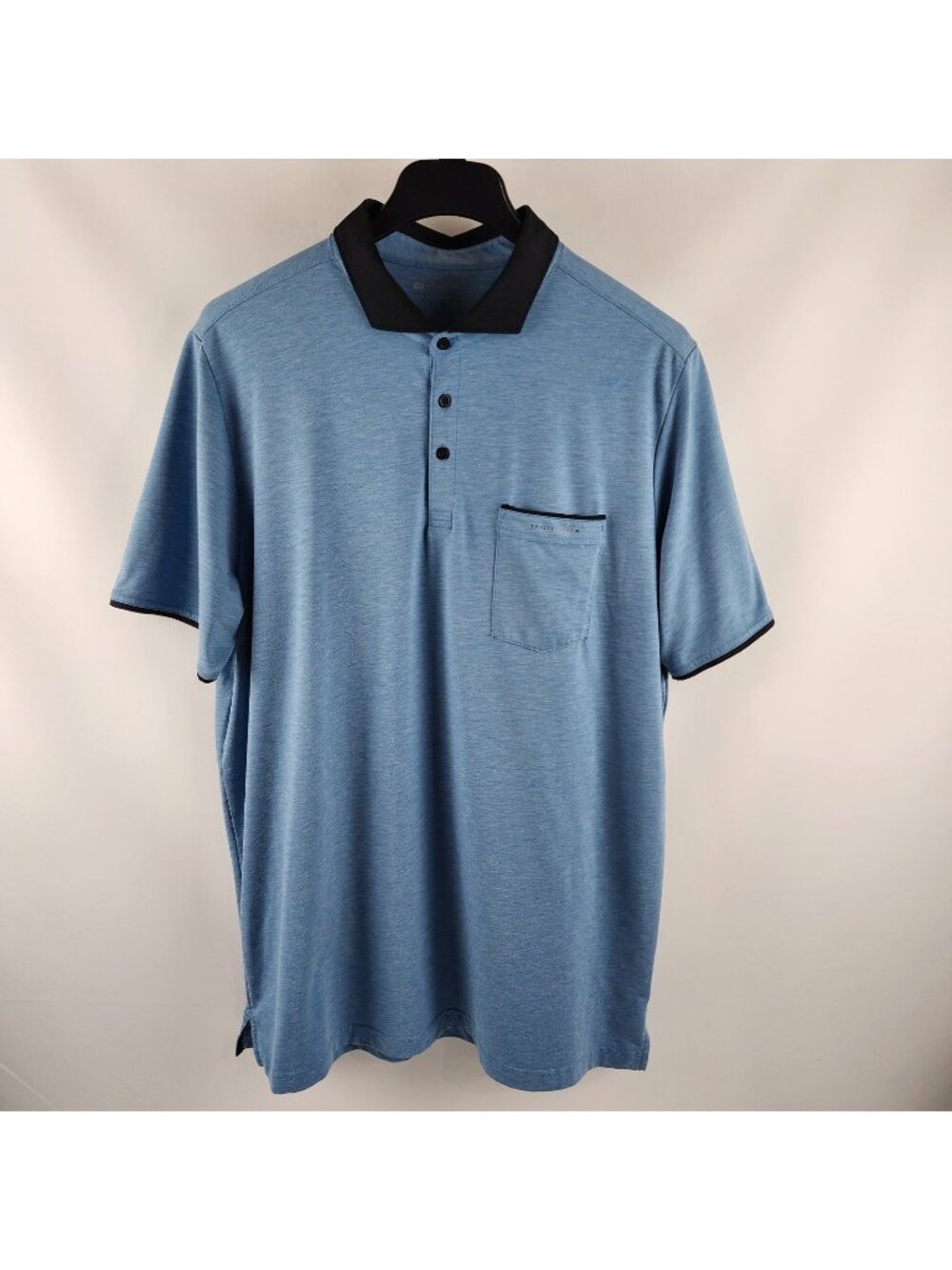 Travis Mathew Shirt Mens XXL Blue Golf S/S Polo Logo